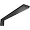 Ekena Millwork Hidden Support Steel Heavy Duty Bracket w/ Back Plate, Powder Coated Black 2 1/2"W x 22"D x 4"H BKTM02X22X04HBPBL - alternate 1